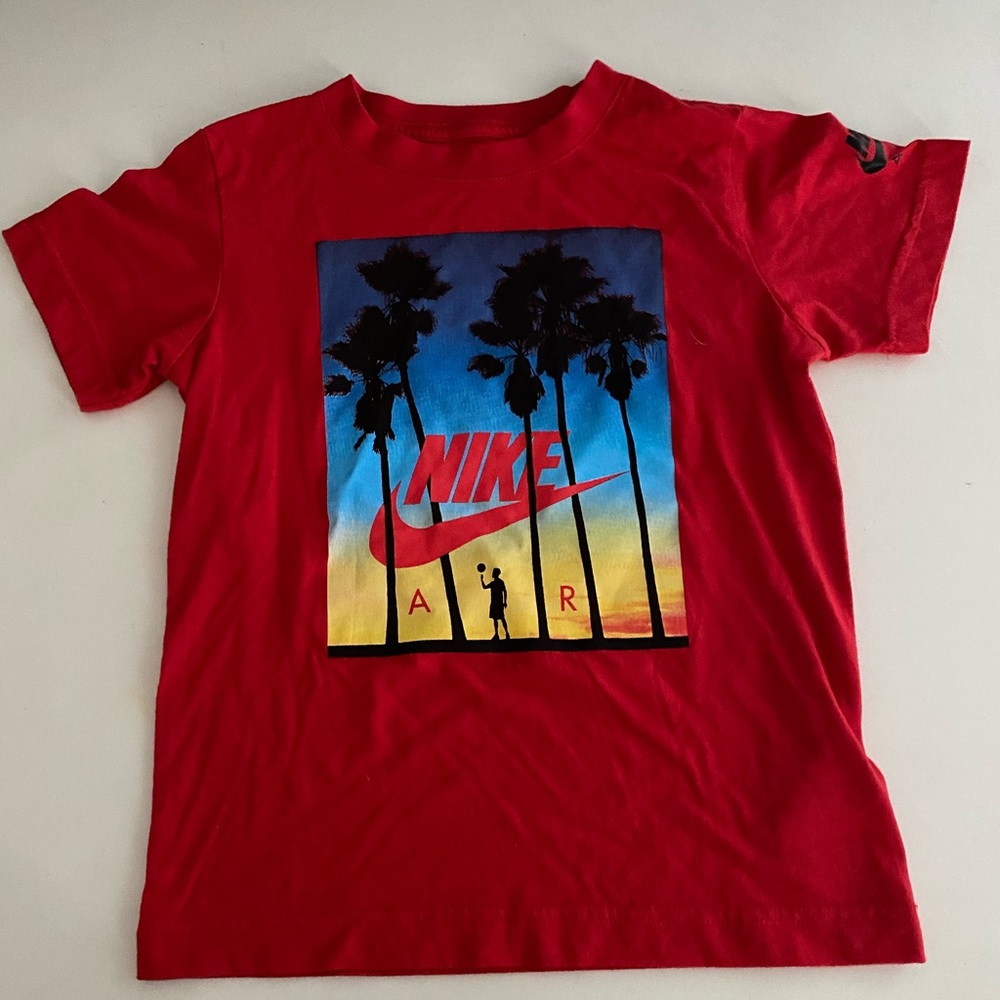 Red Nike shirt